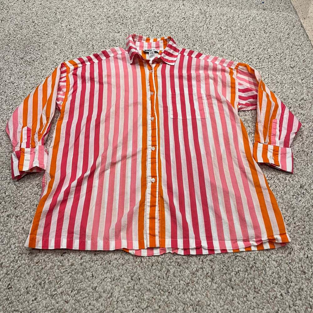 Beach Riot Alexa Top L/XL Sunset Stripes Beach Cover Up Casual Coastal Summer